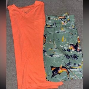 Boys 10 / Medium Summer Outfit - Polo Ralph Lauren Shorts & Gap T-shirt